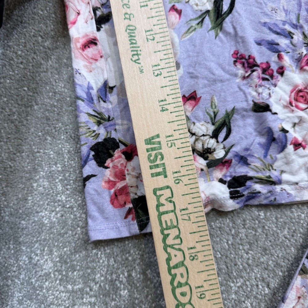 Little‎ Dreamers Bamboo Pajama Set Purple Floral Ruffle Sleeve 7T PJs Cottage - Picture 11 of 14